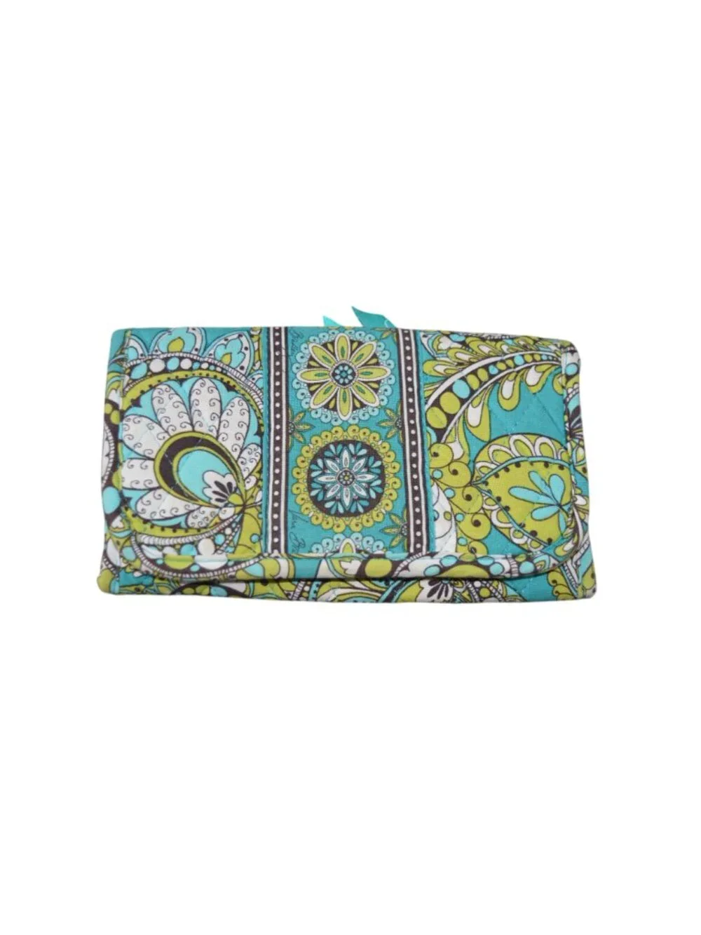Vera Bradley Hook & Loop Trifold Wallet Retired Peacock Print Spring 2007 - Picture 2 of 5